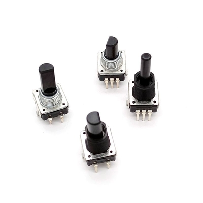 ISO EC12 الروتاري المقبض 5mA مشفر دوار مزدوج المركز مع زر ضغط