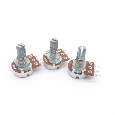 WH148 سلسلة الروتاري Potentiomer طويل العمر للتحكم في حجم الجهد مقياس الجهد من غشاء الكربون للصوت