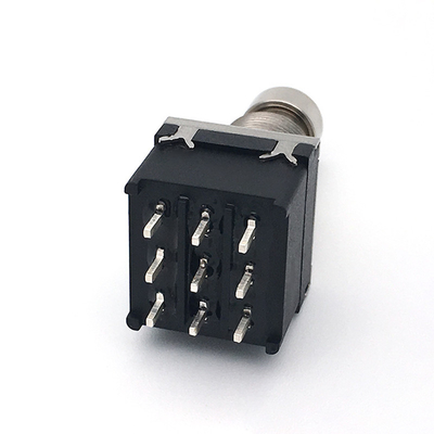 9 Pin 3pdt Stomp Switch 500V للغيتار الكهربائي