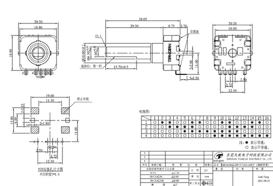 100ohm Encoder 5 Pin 1mA ماء التشفير الروتاري غسالة