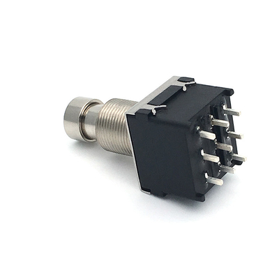 2A 250VAC مفتاح جيتار قدم 3PDT 9 Pin Rocker 100ohm 1500V
